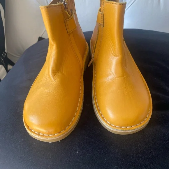 luxury Portugal Kids Yellow Leather Boots - Picture 2 of 9